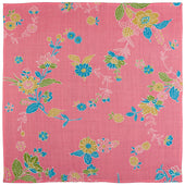 Vintage Kimono Silk Pocket Square Pink