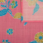 Vintage Kimono Silk Pocket Square Pink