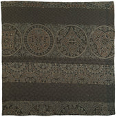 Vintage Kimono Silk Pocket Square - Charcoal