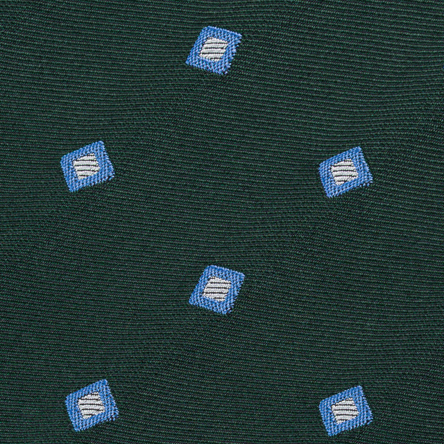 Geometrical Bespoke Silk Tie - Forest