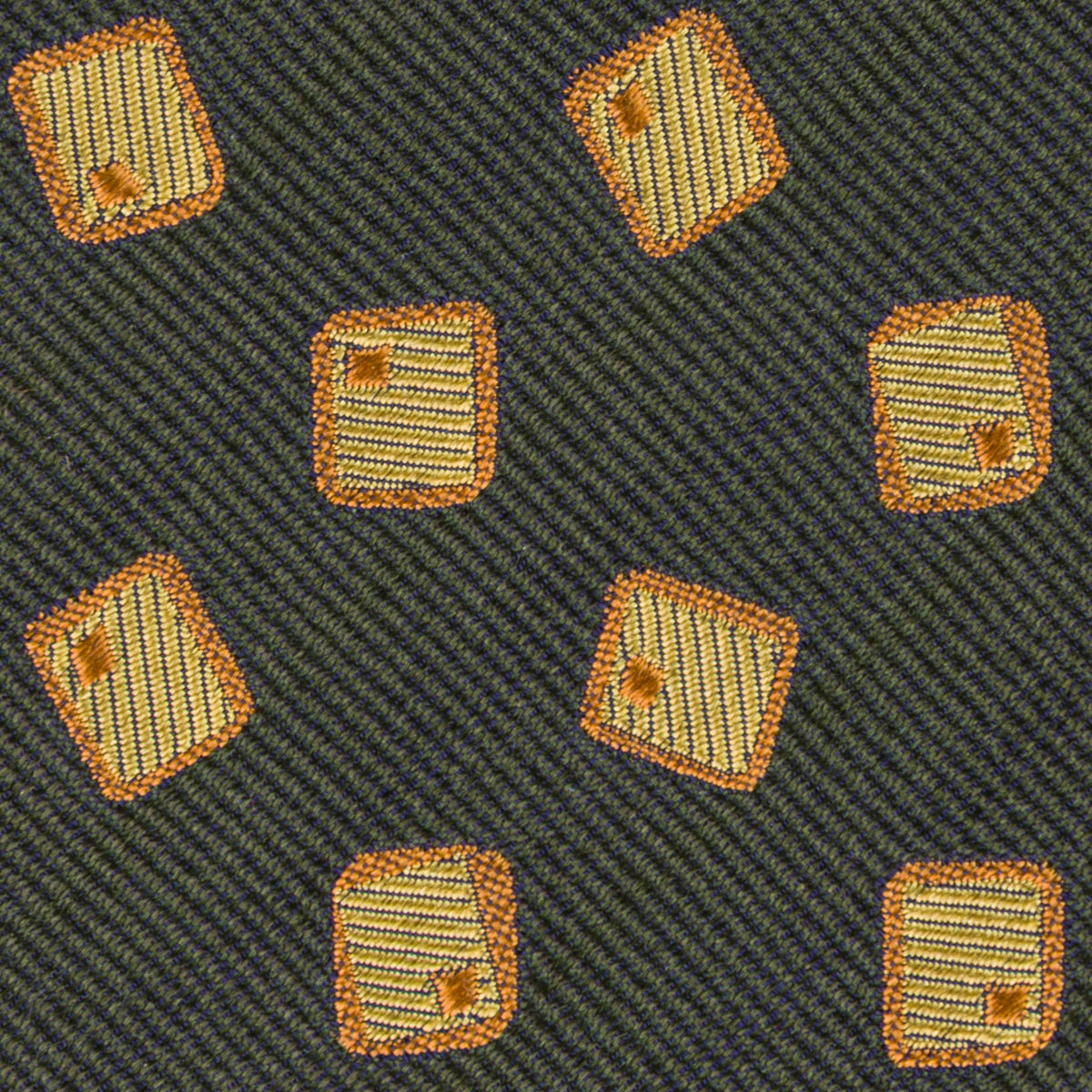 Geometrical Bespoke Silk Tie Dark
