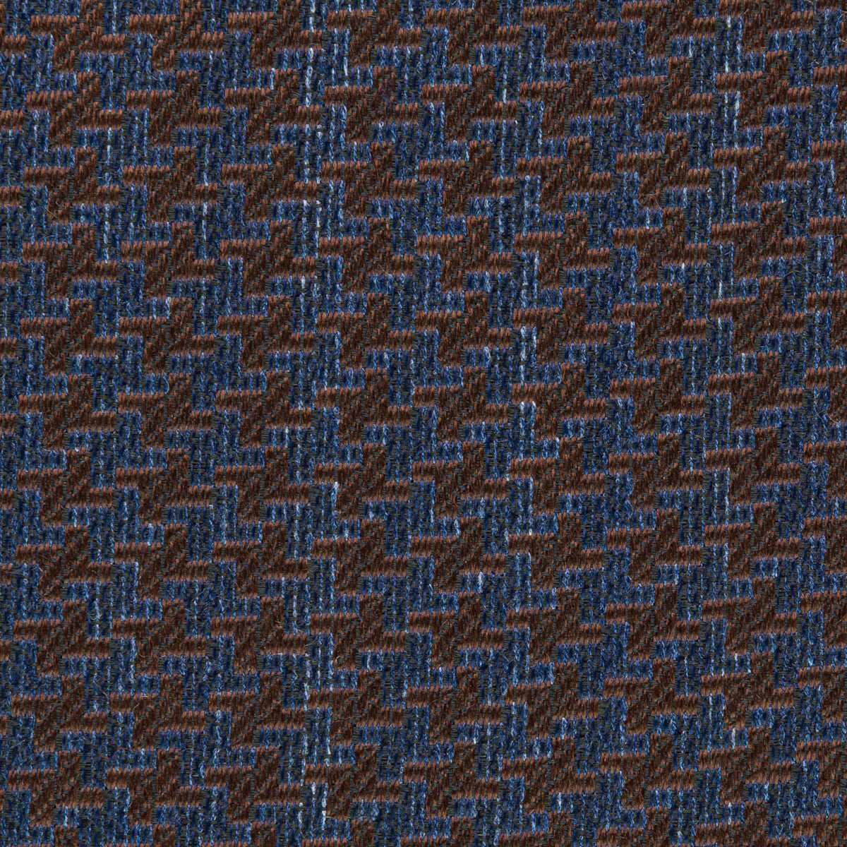 Houndstooth Bespoke Wool Tie Navy