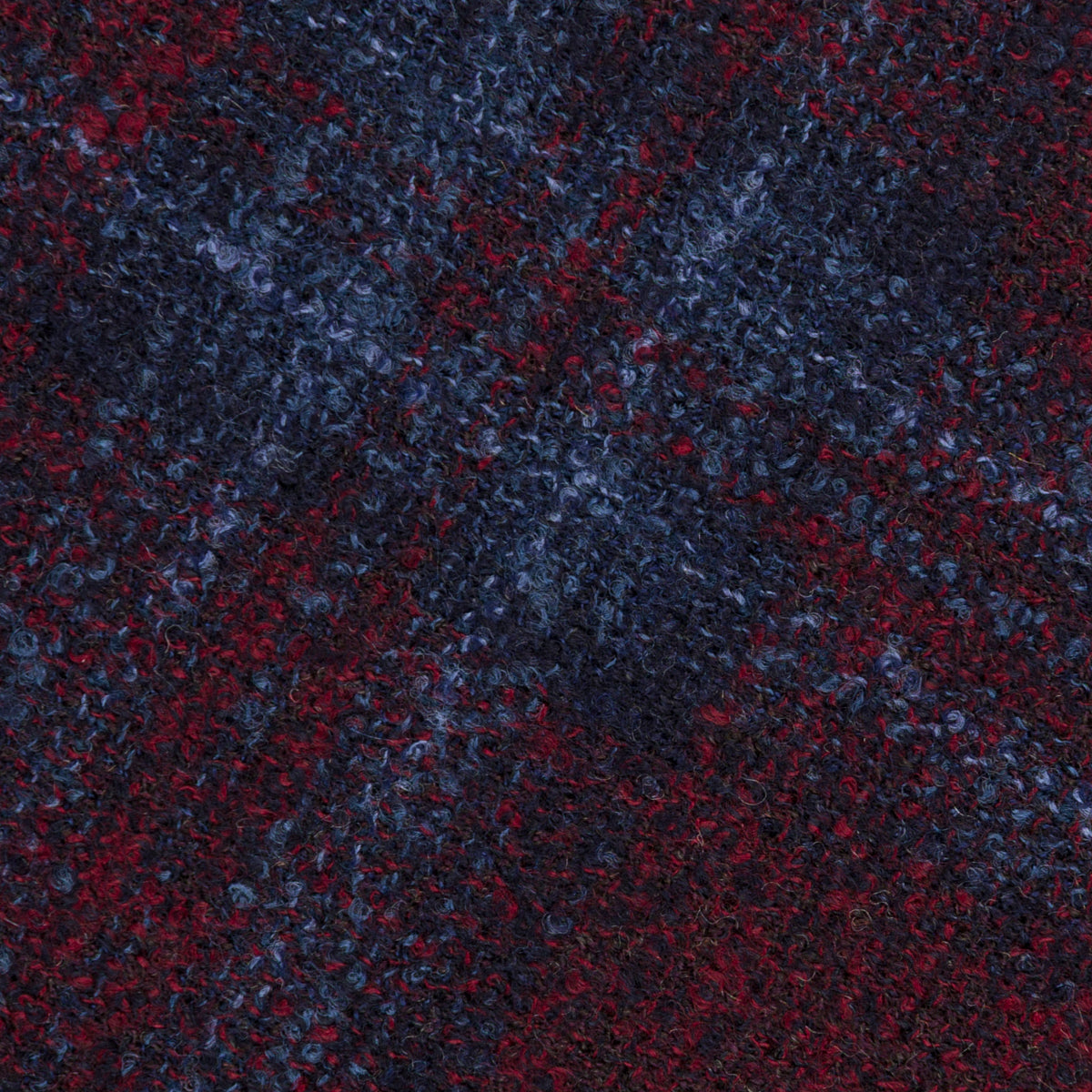 Checked Bespoke Wool Tie Burgundy