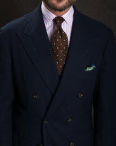 Dotted Shantung Silk Tie Hand Rolled