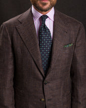 Floral Printed Silk Tie Hand Rolled
