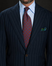 Floral Printed Silk Tie Cherry Hand Rolled