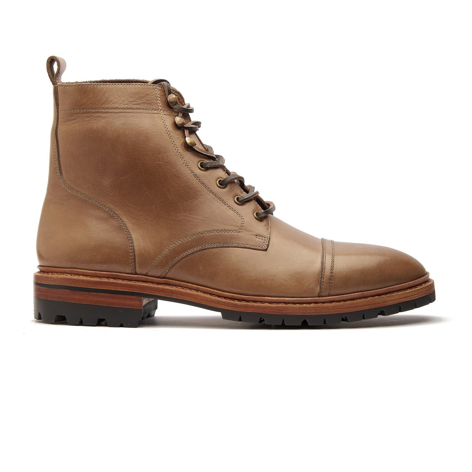 Dixon Cap Toe Derby Boot Natural Chromexcel Hand Welted Service Boots