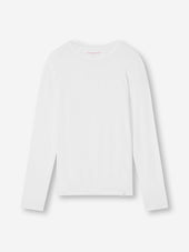Men's Long Sleeve T-Shirt Basel Micro Modal Stretch White