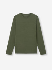 Men's Long Sleeve T-Shirt Basel Micro Modal Stretch Evergreen