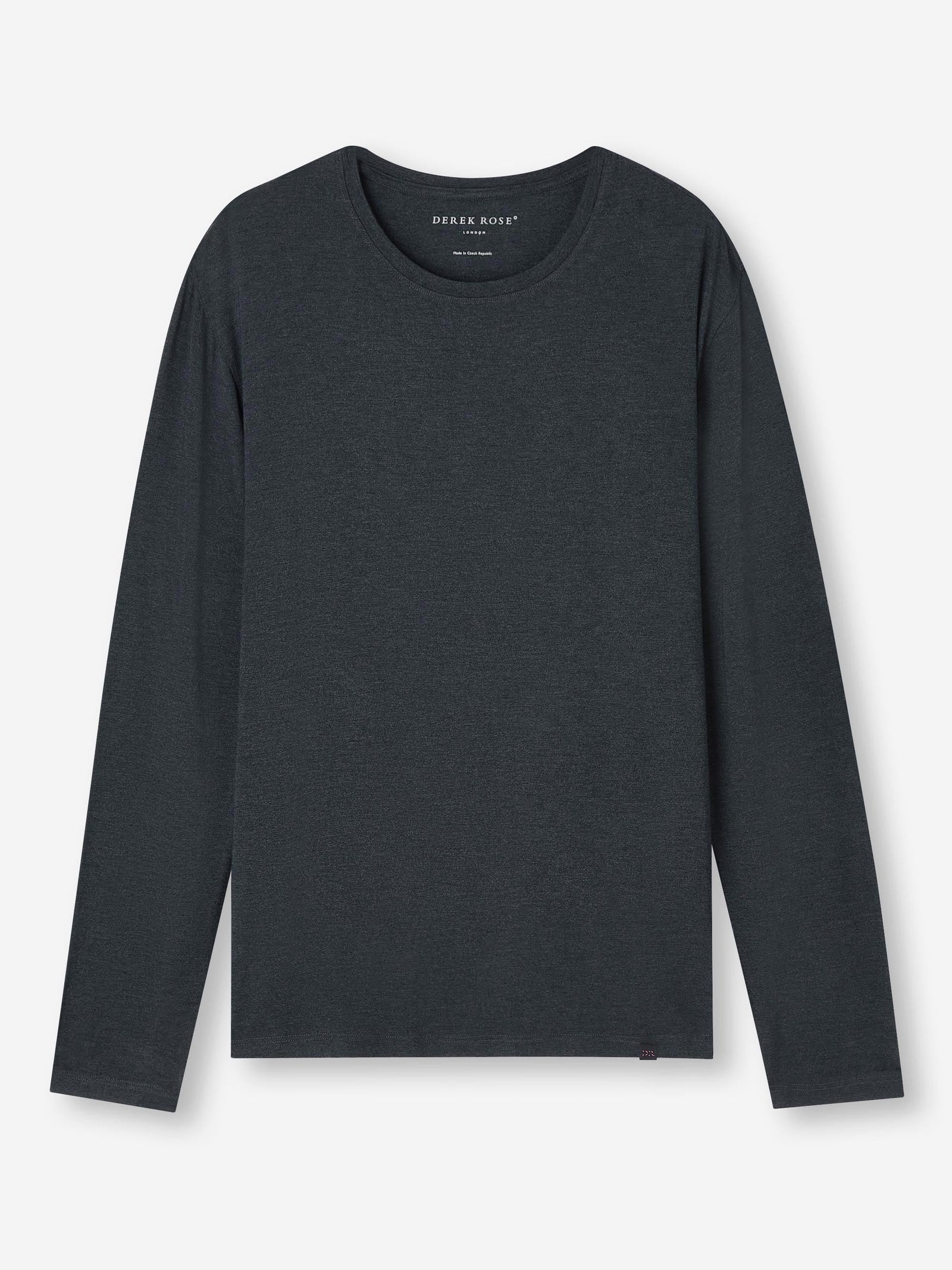 Men S Long Sleeve T Shirt Marlowe Micro Modal Stretch Anthracite