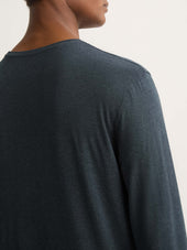 Men S Long Sleeve T Shirt Marlowe Micro Modal Stretch Anthracite