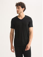 Men S V Neck T Shirt Basel Micro Modal Stretch