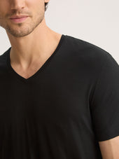 Men S V Neck T Shirt Basel Micro Modal Stretch