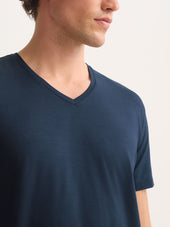 Men S V Neck T Shirt Basel Micro Modal Stretch