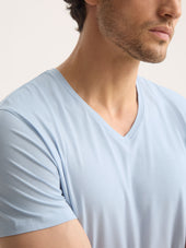 Men S V Neck T Shirt Basel Micro Modal Stretch Light