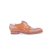 Three Eyelet Derby With Medallion In Calf Leather