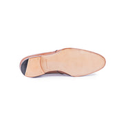 Three Eyelet Derby With Medallion In Calf Leather