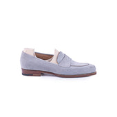 Piccadilly Loafer On Brio Last In Light Blueish Grey Suede Leather