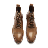 Dixon Cap Toe Derby Boot Natural Chromexcel Hand Welted Service Boots