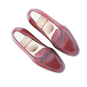 Entwinded Loafer In Crust Calf Leather With Croc Application