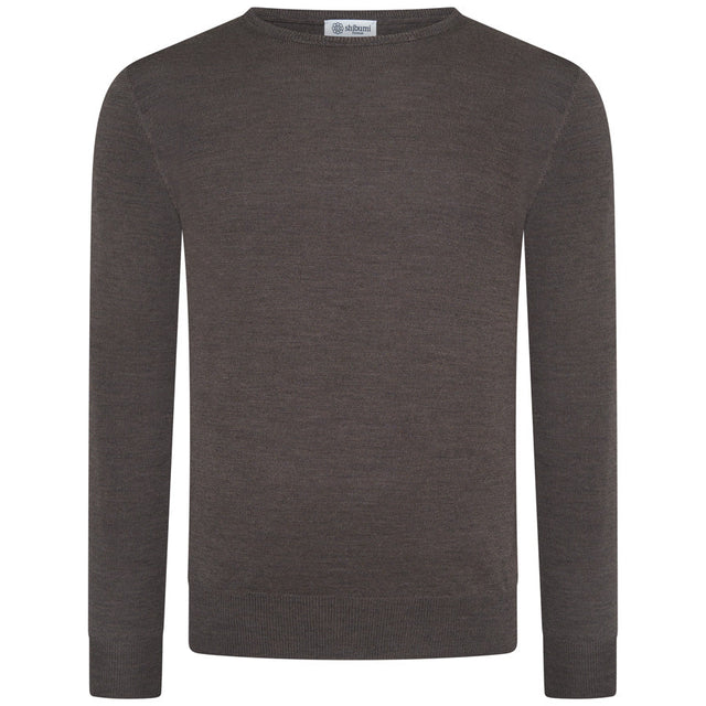 Merino Wool Crew Neck Sweater - Hazelnut