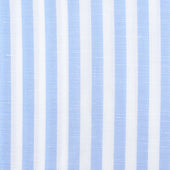 Cotton Linen Semi Spread Shirt Light Butcher Stripe