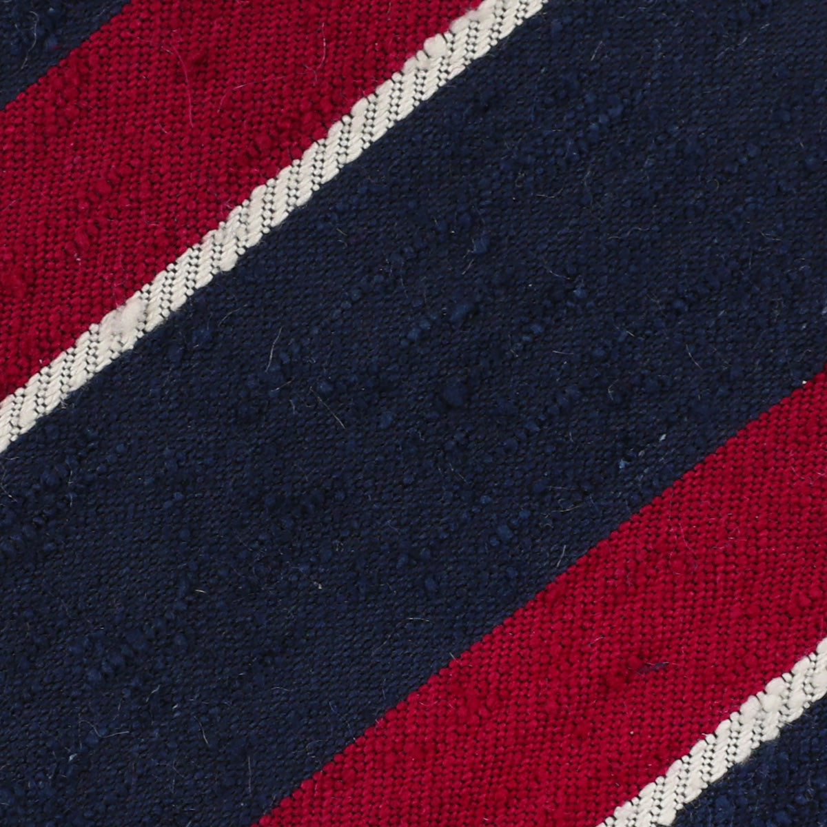 Striped Shantung Bespoke Tie Red