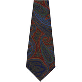 Ancient Madder Silk Bespoke Tie Navy Burgundy Madder