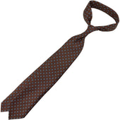 Shibumi Flower Printed Silk Tie Beech Hand Rolled