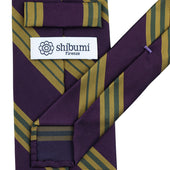 Japanese Repp Stripe Silk Tie Purple