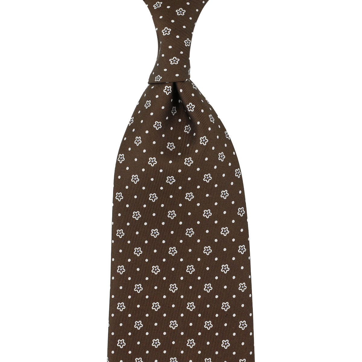 Floral Printed Silk Tie Hand Rolled