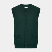 Fine Merino V Neck Sleeveless Cardigan