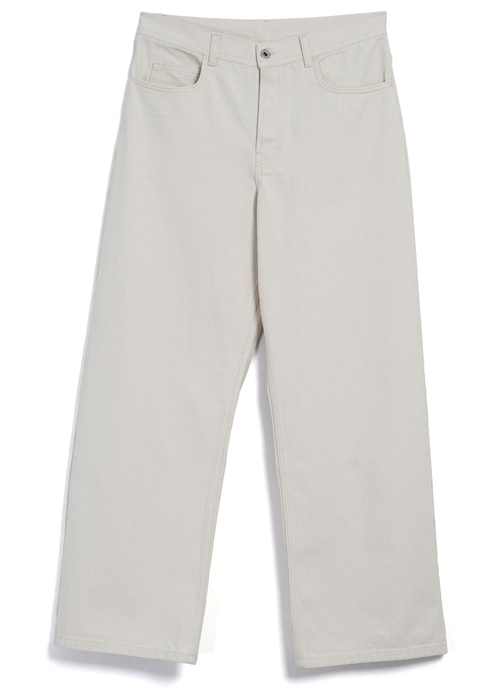 MILAN 31-26-1 | Straight Wide Workwear Trousers | Ecru