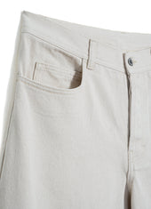 MILAN 31-26-1 | Straight Wide Workwear Trousers | Ecru