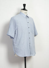 REIDAR 31-34-3 | Loose Fit Short Sleeve Shirt | Broken Blue Checks
