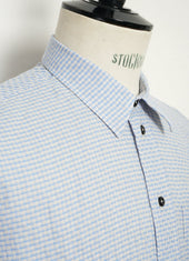 REIDAR 31-34-3 | Loose Fit Short Sleeve Shirt | Broken Blue Checks