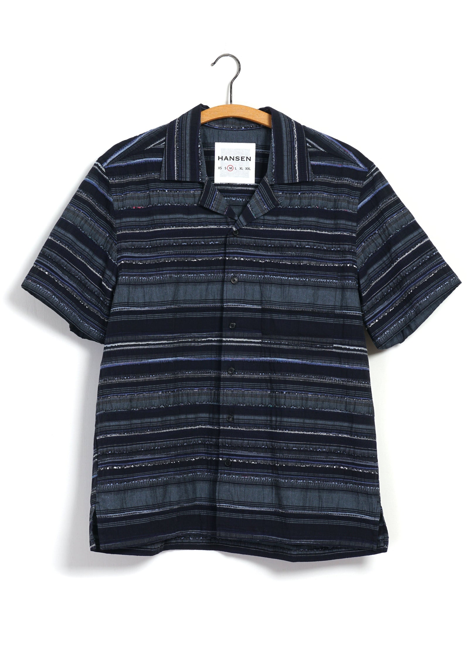 CALEB 31-36-3 | Short Sleeve Cabana Shirt | Multiple Blue