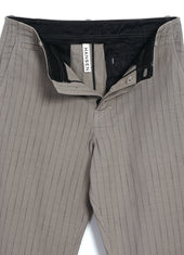 KELD 31-57-5 | Straight Cut Trousers | Beige Herringbone Pin