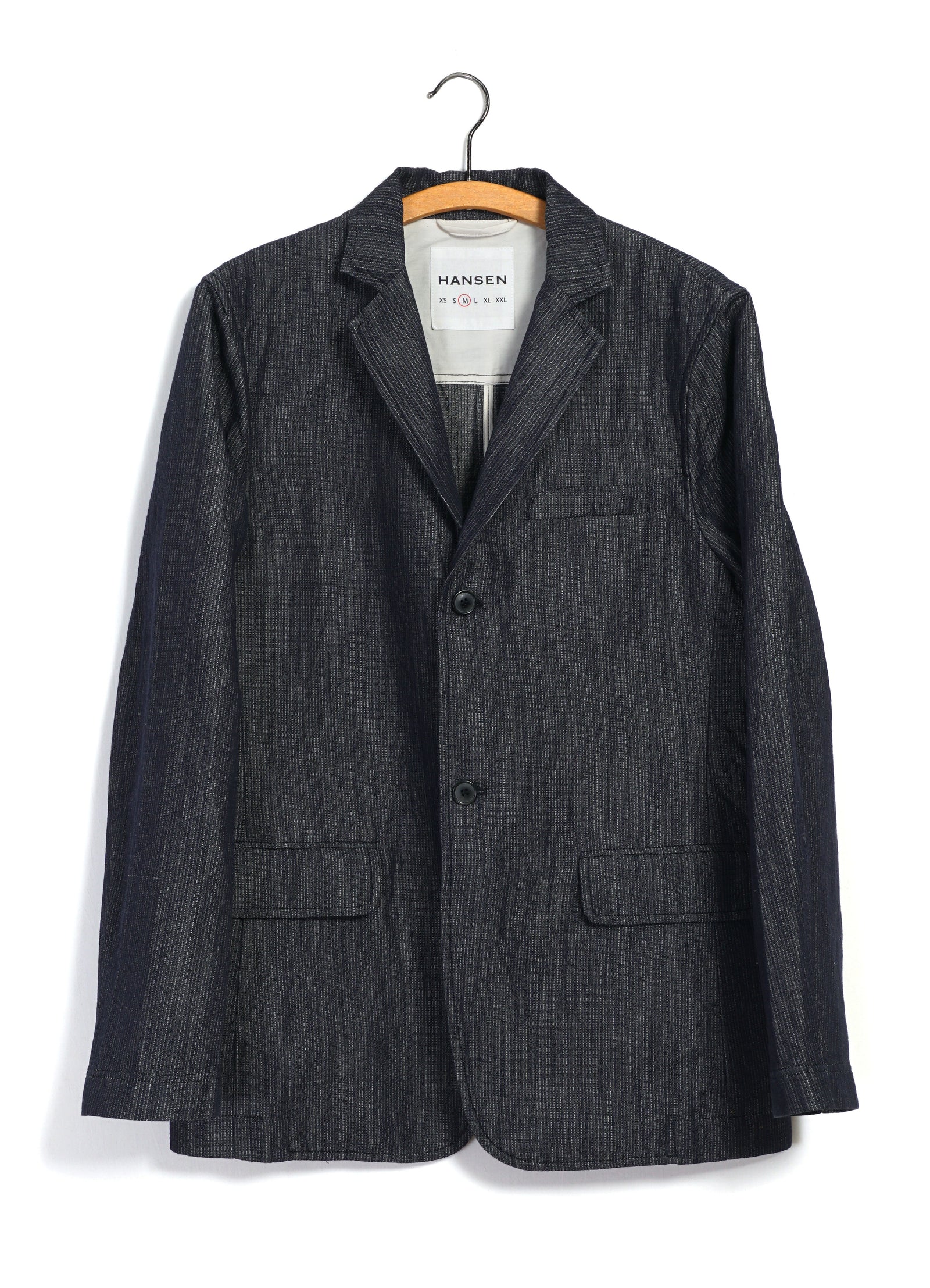 CHARLIE 31-66-3 | Easy Two Button Blazer | Navy Dobby