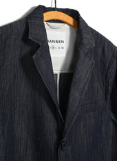 CHARLIE 31-66-3 | Easy Two Button Blazer | Navy Dobby