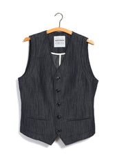 DANIEL 31-66-3 | Classic Waistcoat | Navy Dobby
