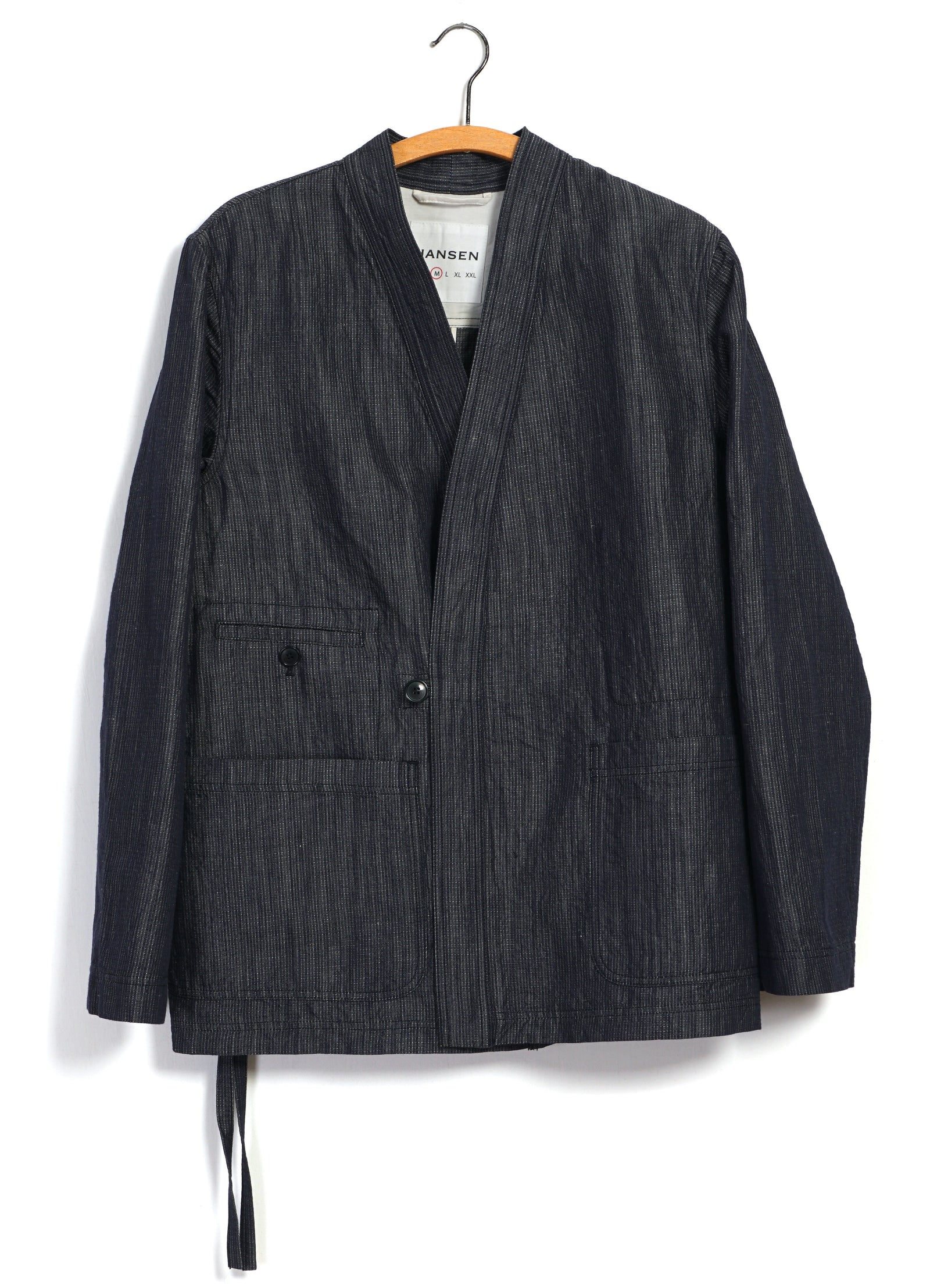 FOLKE 31-66-3 | Eastern Style Jacket | Navy Dobby