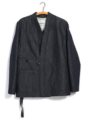 FOLKE 31-66-3 | Eastern Style Jacket | Navy Dobby