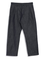 SUNE 31-66-3 | Classic Pleated Trousers | Navy Dobby