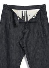 SUNE 31-66-3 | Classic Pleated Trousers | Navy Dobby