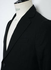 CHRIS 31-67-2 | Classic Two Button Blazer | Black Linen