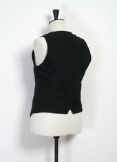 DANIEL 31-67-2 | Classic Waistcoat | Black Linen