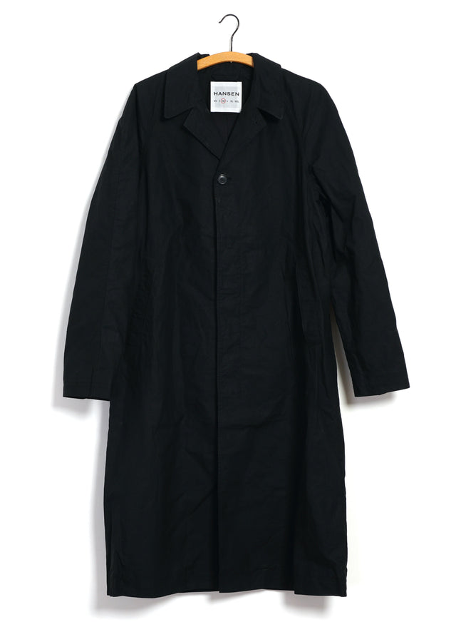 MORTEN 31-72-2 | Long Coat | Waxed Black