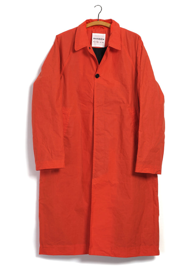 MORTEN 31-72-8 | Long Coat | Waxed Orange