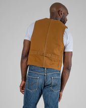 17oz Cotton Duck Work Vest - Brown